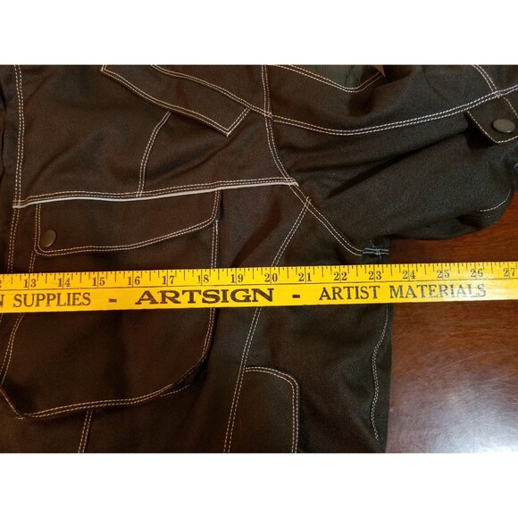 Biker Design Collection Padded Reflector Motorcycle Jacket with Gloves Size XL - Picture 9 of 12